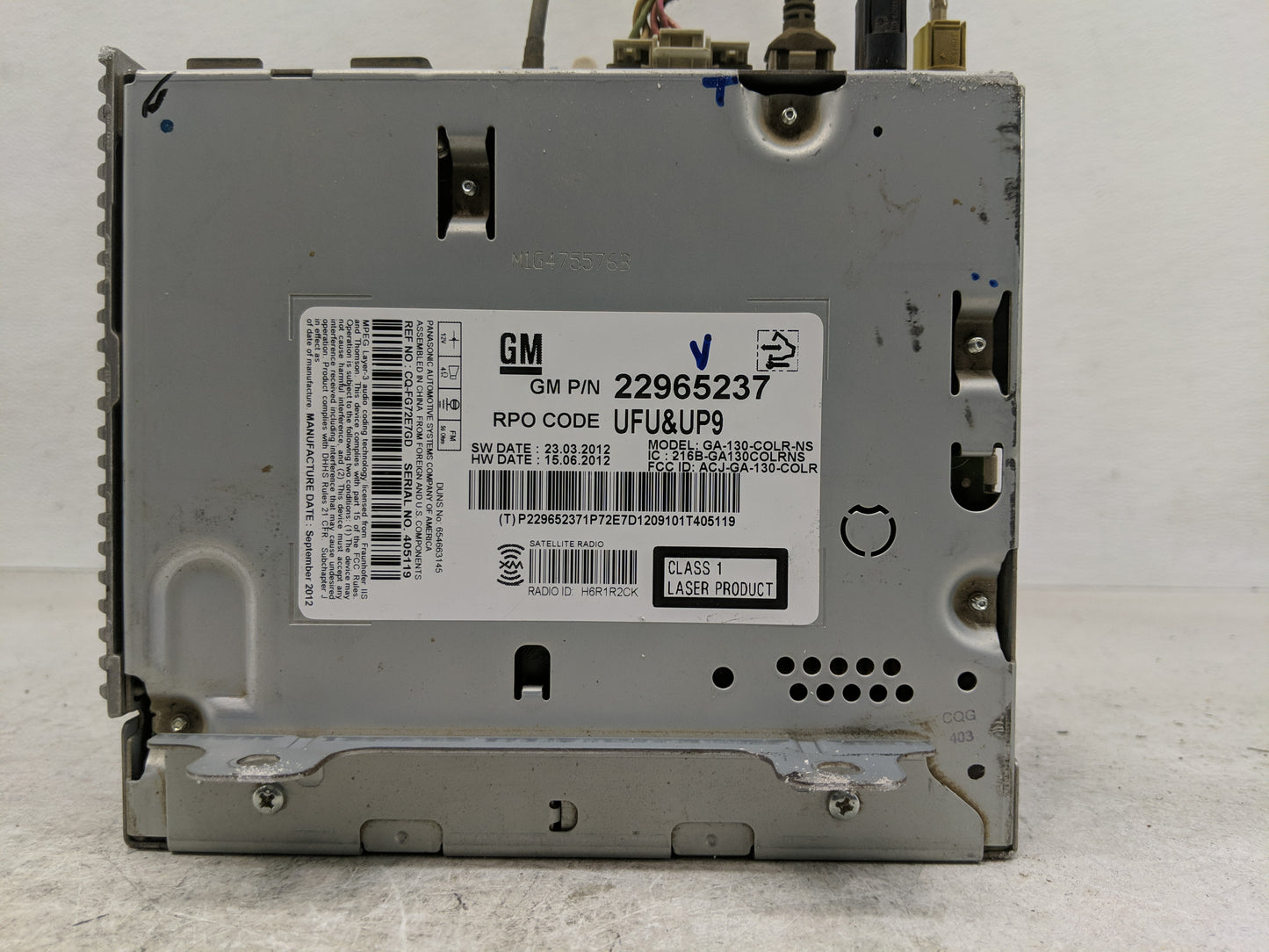 2013 Gmc Terrain Radio AM FM Cd Player Receiver Replacement P/N:22965237 Fits OEM Used Auto Parts - Oemusedautoparts1.com