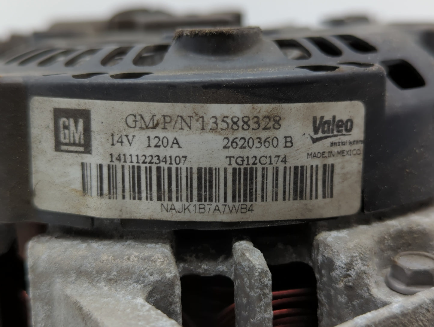 2010-2017 Gmc Terrain Alternator Replacement Generator Charging Assembly Engine OEM P/N:13588328 13512759 Fits OEM Used Auto