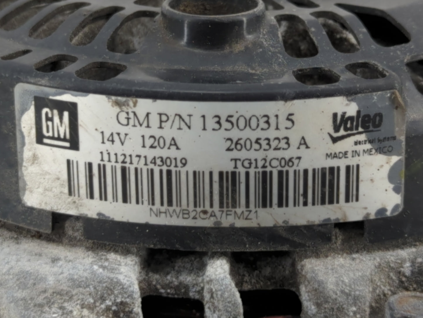 2010-2017 Gmc Terrain Alternator Replacement Generator Charging Assembly Engine OEM P/N:13588328 13512759 Fits OEM Used Auto