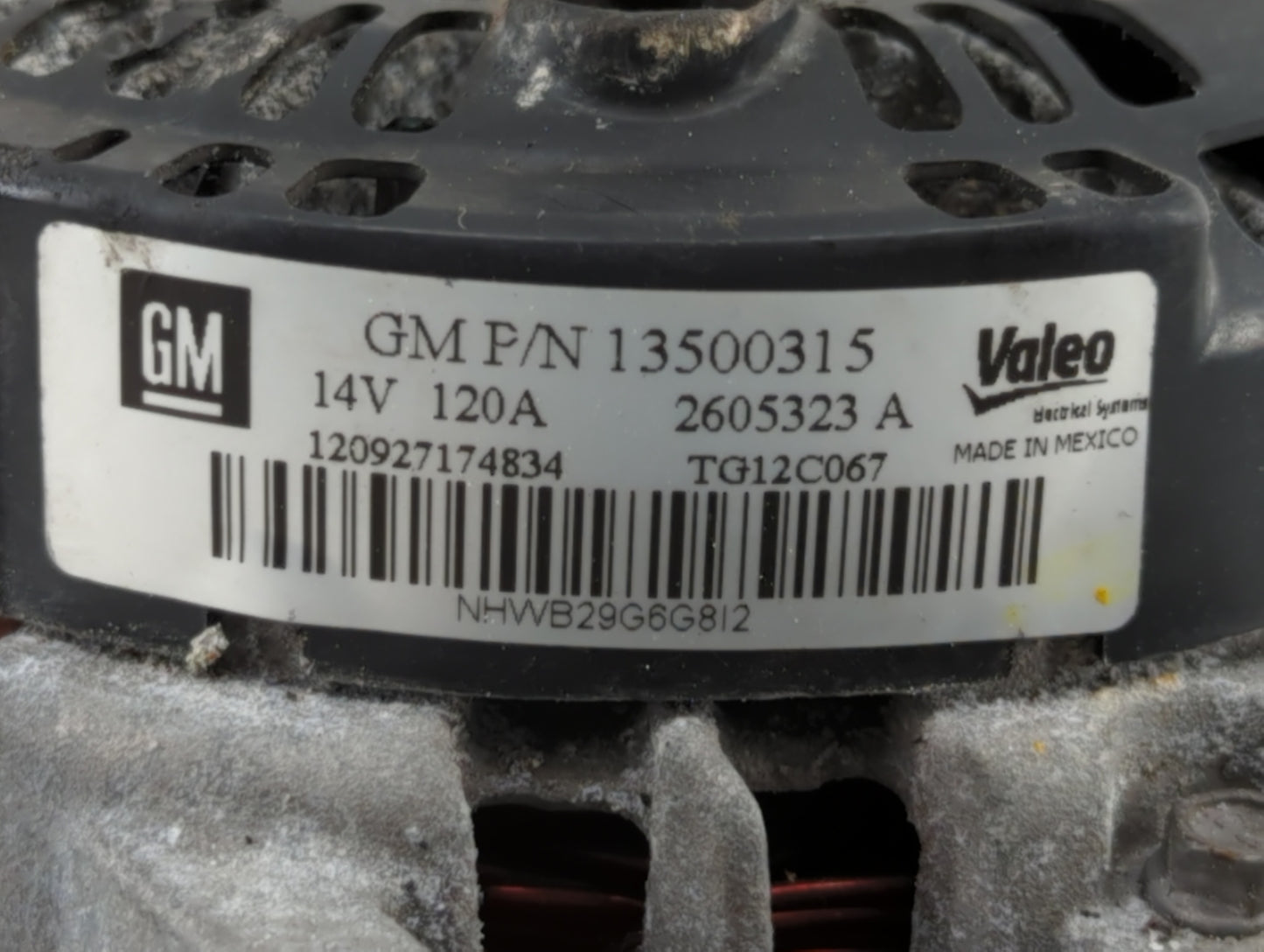 2010-2017 Gmc Terrain Alternator Replacement Generator Charging Assembly Engine OEM P/N:13588328 13512759 Fits OEM Used Auto
