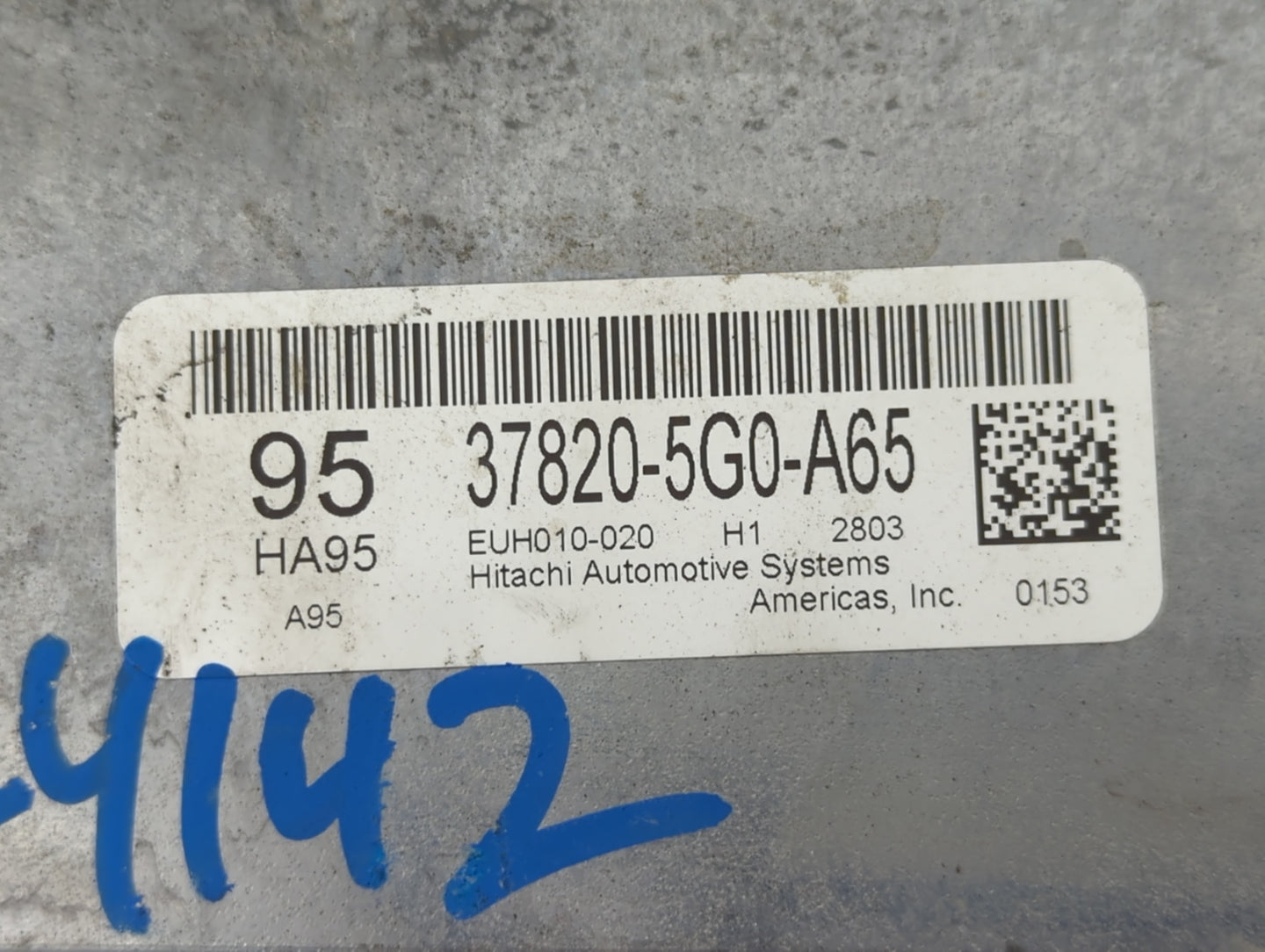 2013 Honda Accord PCM Engine Control Computer ECU ECM PCU OEM P/N:37820-5G0-A65 Fits OEM Used Auto Parts - Oemusedautoparts1