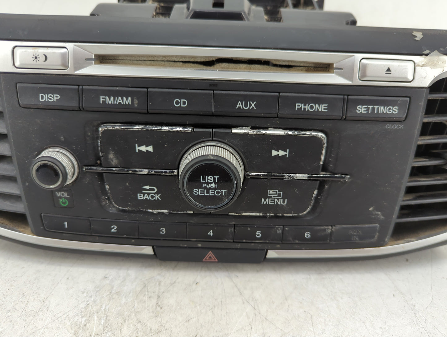 2013-2015 Honda Accord Radio AM FM Cd Player Receiver Replacement Fits Fits 2013 2014 2015 OEM Used Auto Parts - Oemusedauto