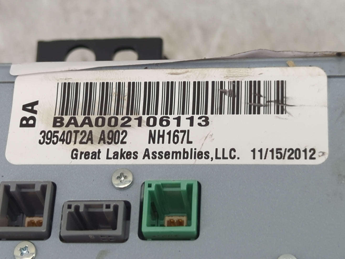 2013-2015 Honda Accord Radio AM FM Cd Player Receiver Replacement P/N:39540T2A A902 BAA002106113 Fits Fits 2013 2014 2015 OE
