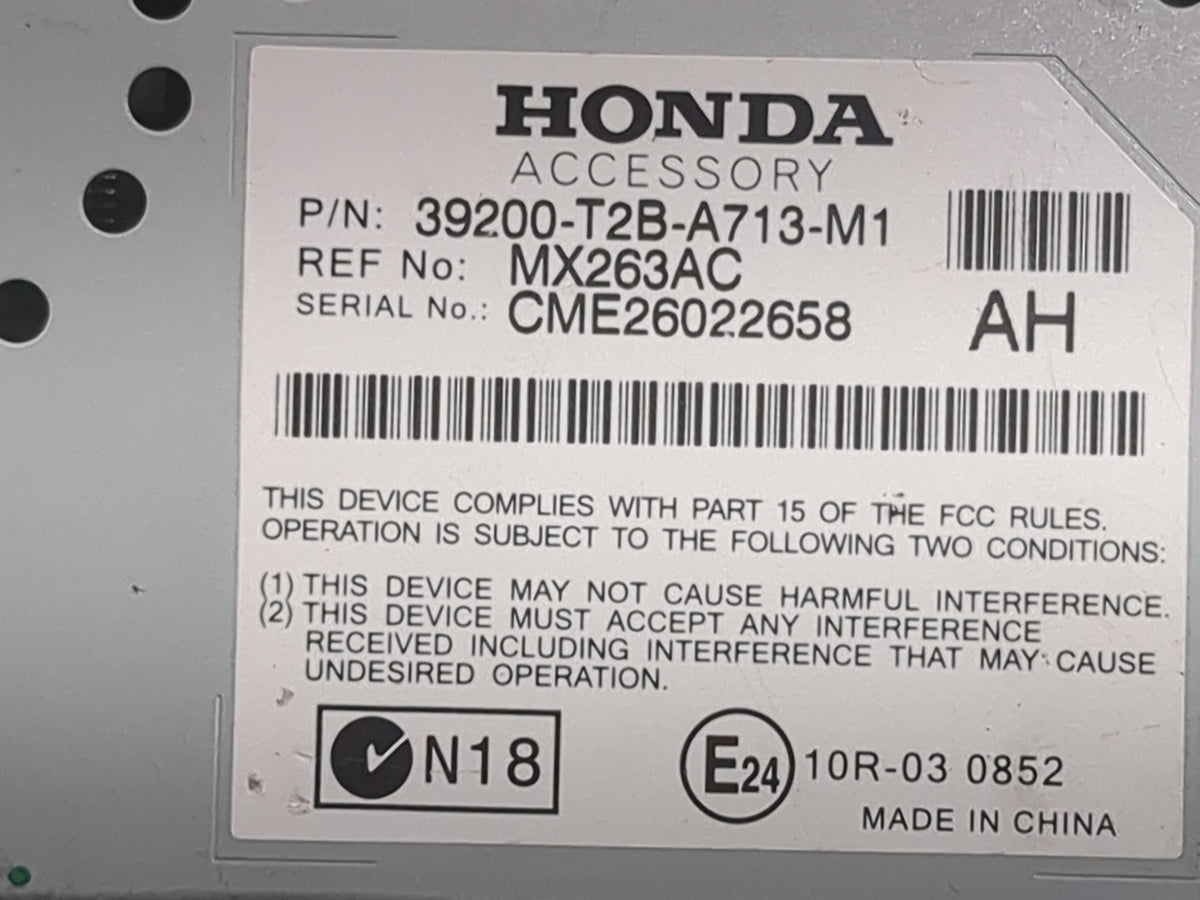 2013-2015 Honda Accord Audio Control Module 39200-t2b-a713-m1|mx263ac - Oemusedautoparts1.com