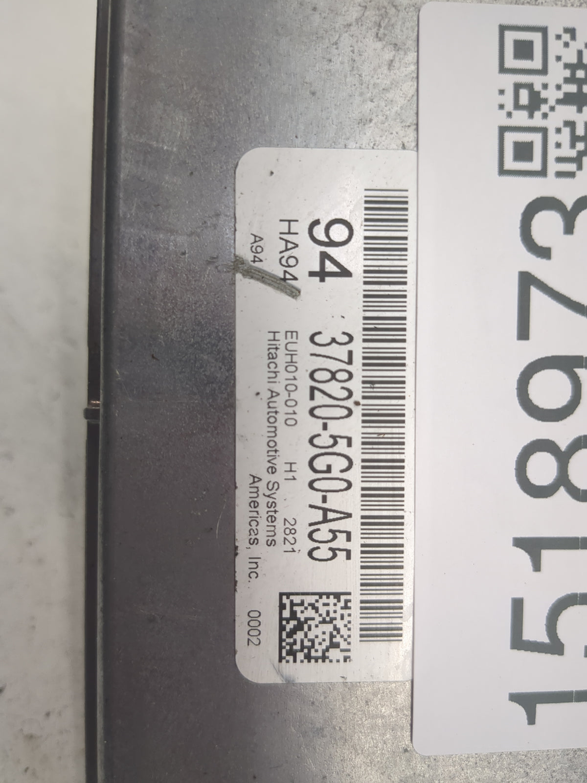2013 Honda Accord PCM Engine Control Computer ECU ECM PCU OEM P/N:37820-5G0-A55 EUH010-010 OEM Used Auto Parts - Oemusedauto