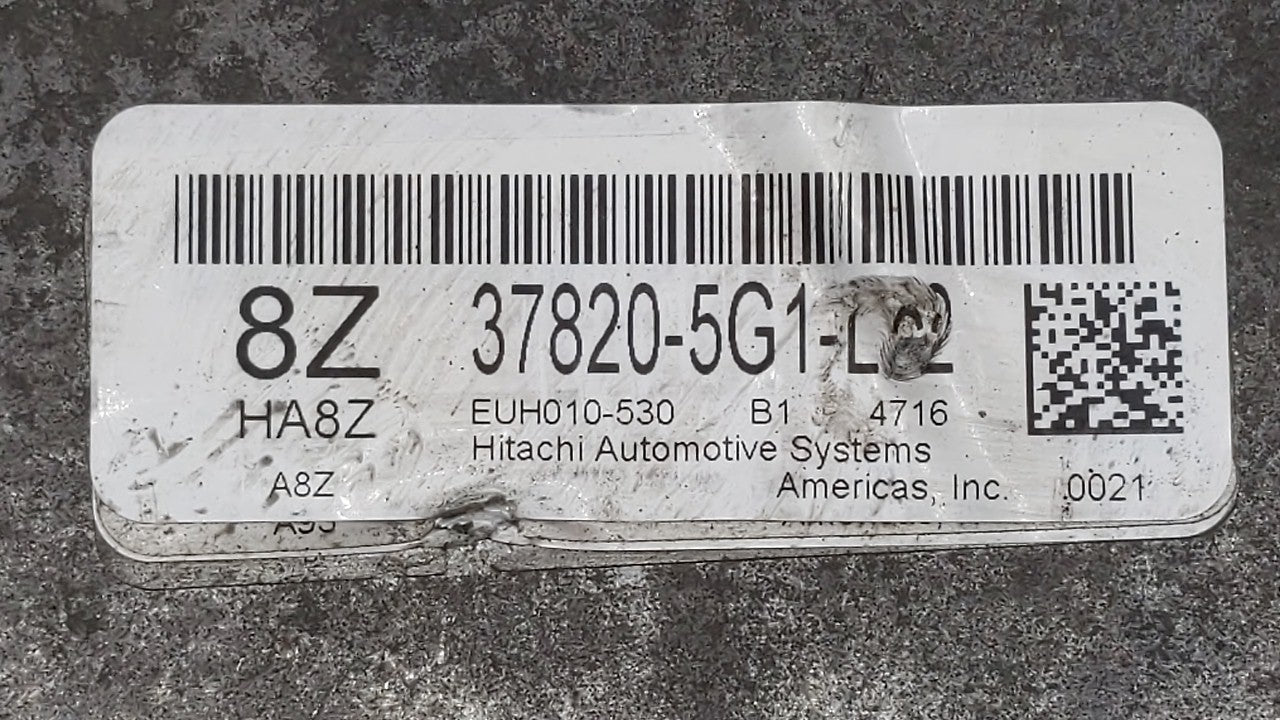 2013 Honda Accord PCM Engine Control Computer ECU ECM PCU OEM P/N:37820-5G1-L55 37820-5A3-L67 Fits OEM Used Auto Parts - Oem