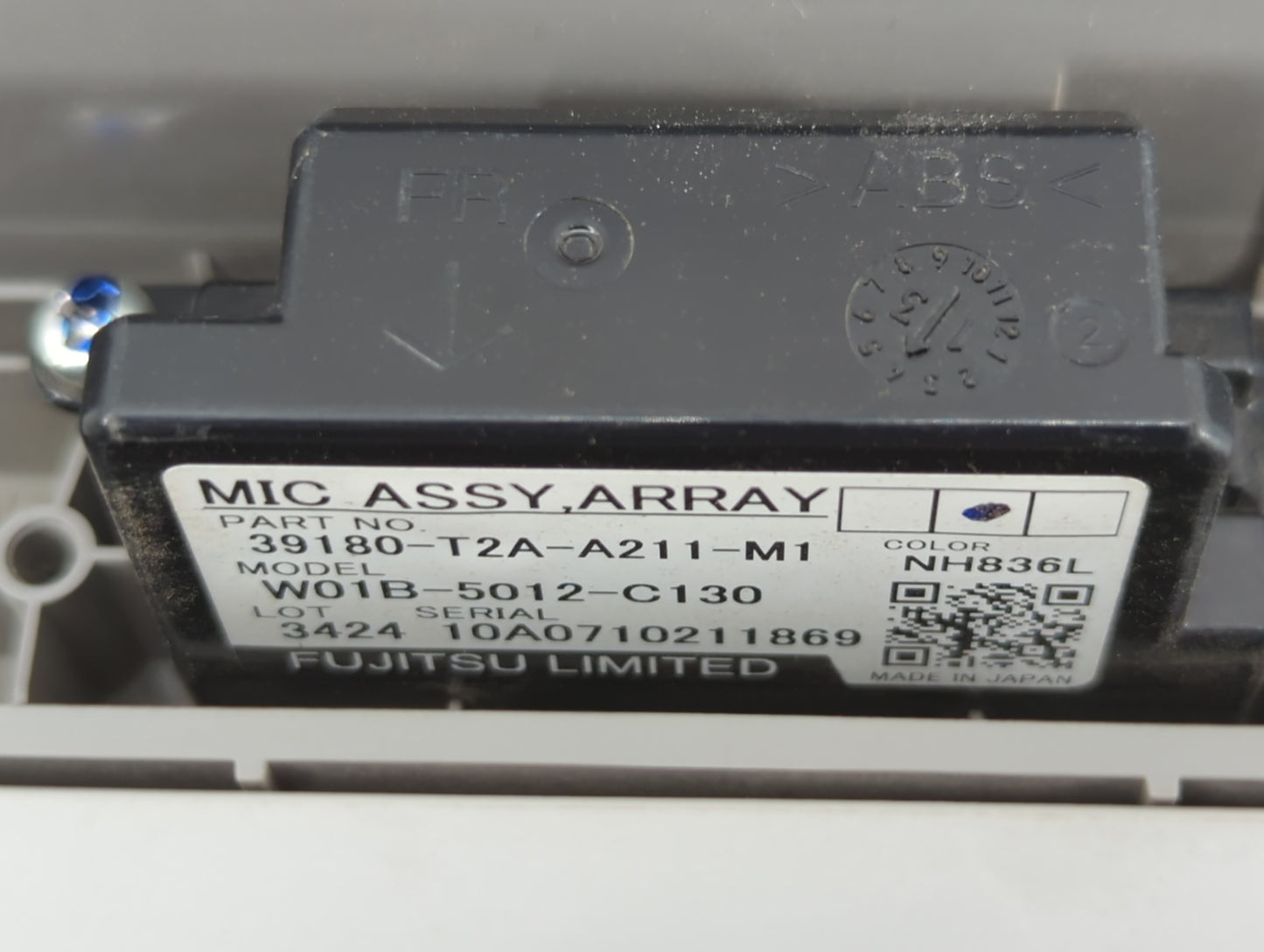 2013 Honda Accord Overhead Roof Console Grey - Oemusedautoparts1.com
