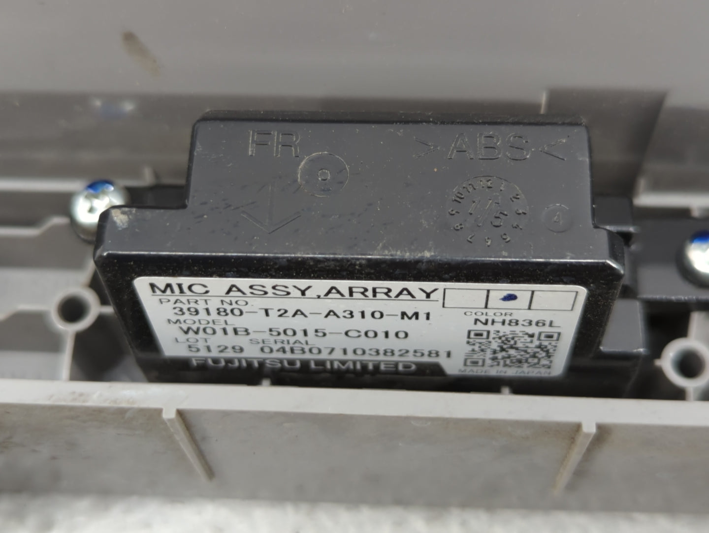 2013 Honda Accord Overhead Roof Console Grey - Oemusedautoparts1.com