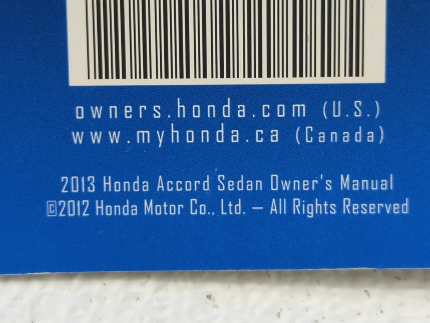 2013 Honda Accord Owners Manual Book Guide OEM Used Auto Parts - Oemusedautoparts1.com