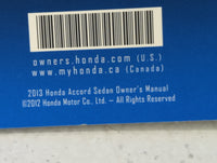2013 Honda Accord Owners Manual Book Guide P/N:00X31-T2A-6001 OEM Used Auto Parts - Oemusedautoparts1.com