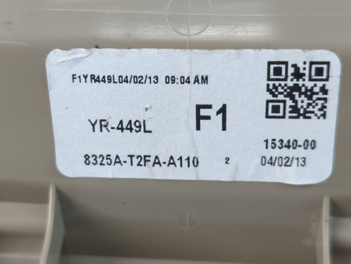 2013 Honda Accord Overhead Roof Console 838917 - Oemusedautoparts1.com