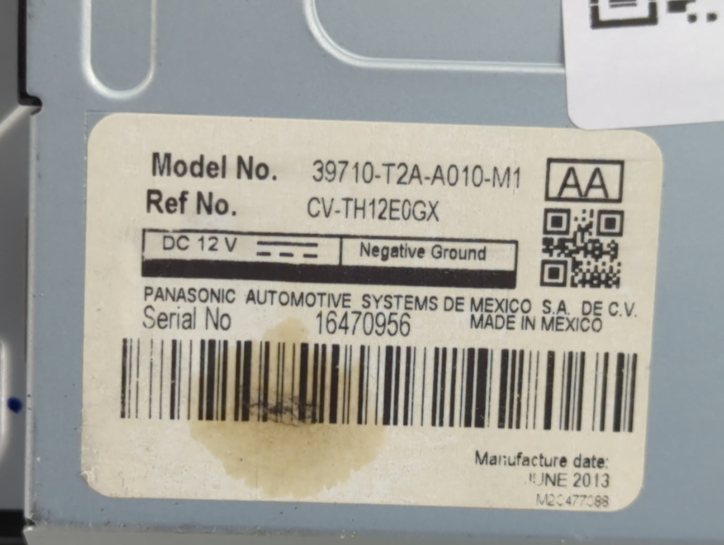 2013 Honda Accord Instrument Cluster Speedometer Gauges P/N:39710-T2A-A010-M1 BJ1201061 Fits OEM Used Auto Parts - Oemusedau
