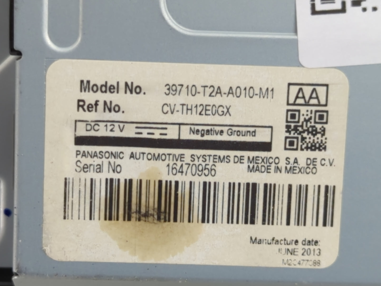 2013 Honda Accord Instrument Cluster Speedometer Gauges P/N:39710-T2A-A010-M1 BJ1201061 Fits OEM Used Auto Parts - Oemusedau