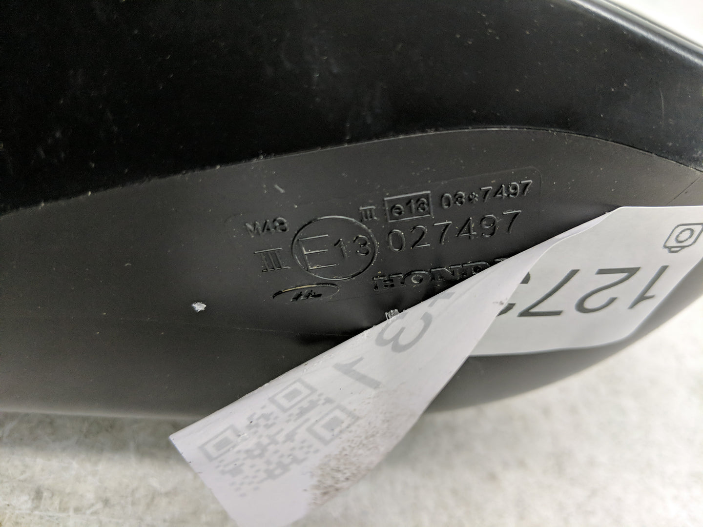 2013 Honda Civic Side Mirror Replacement Passenger Right View Door Mirror P/N:E13027497 Fits OEM Used Auto Parts - Oemusedau