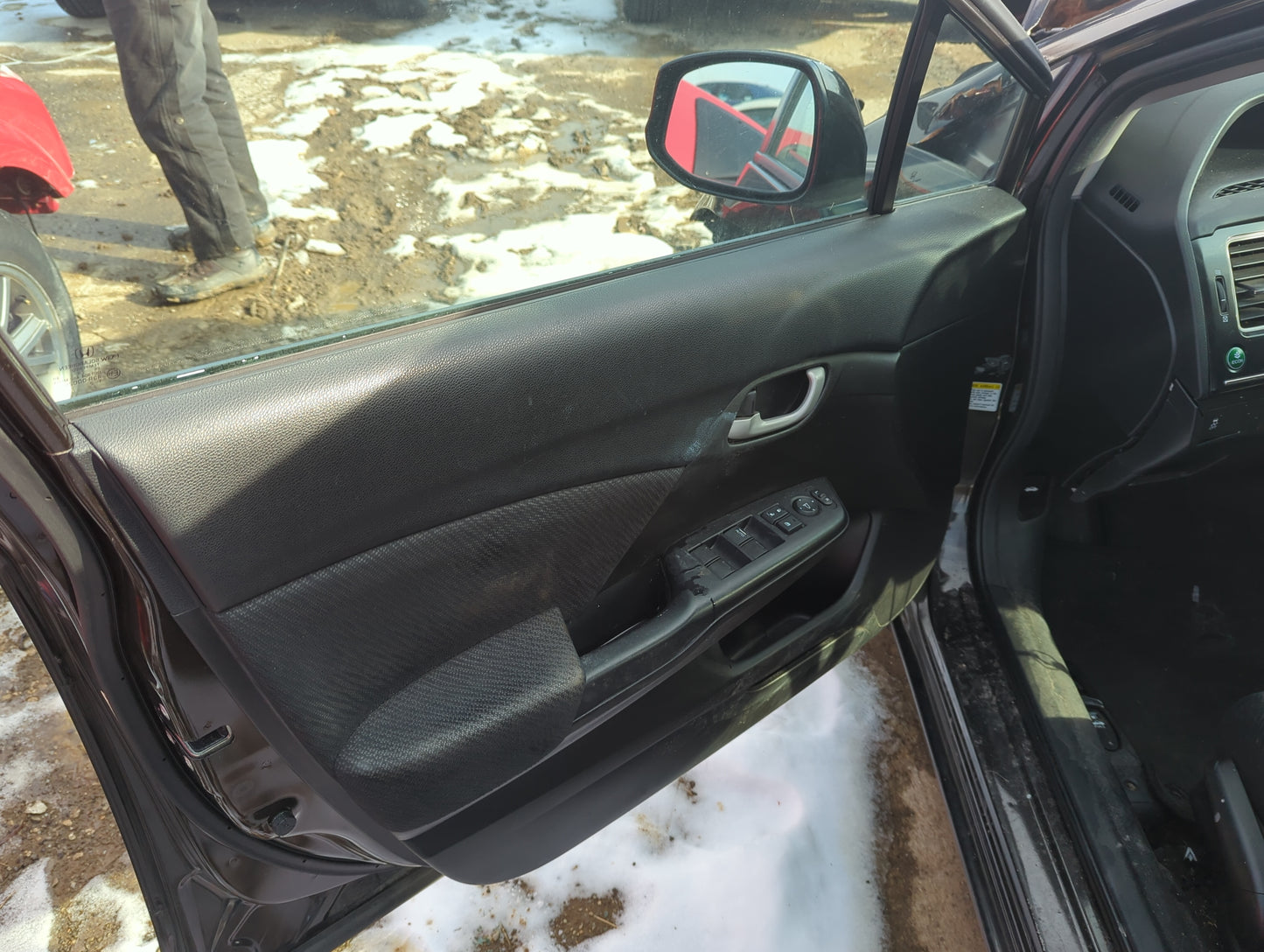 2013 Honda Civic Front Left Driver Interior Door Panel Trim - Oemusedautoparts1.com