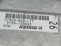 2012-2013 Honda Civic PCM Engine Control Computer ECU ECM PCU OEM P/N:37820-RW0-L77 9139-103645 Fits Fits 2012 2013 OEM Used