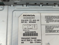 2013 Honda Civic Radio AM FM Cd Player Receiver Replacement P/N:39100-TT1-A414-M1 Fits OEM Used Auto Parts - Oemusedautopart