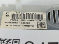 2012-2015 Honda Civic Instrument Cluster Speedometer Gauges P/N:78200-TR0-A413-M1 78100-TR0-A110-M1 Fits Fits 2012 2013 2014