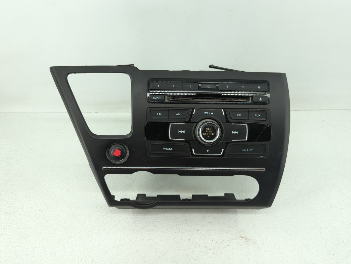2013-2015 Honda Civic Am Fm Cd Player Radio Receiver 413387 - Oemusedautoparts1.com