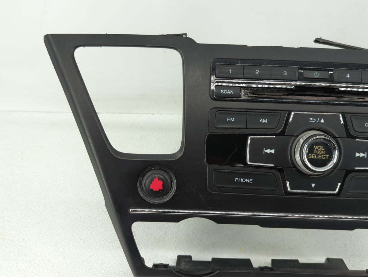 2013-2015 Honda Civic Am Fm Cd Player Radio Receiver 413387 - Oemusedautoparts1.com
