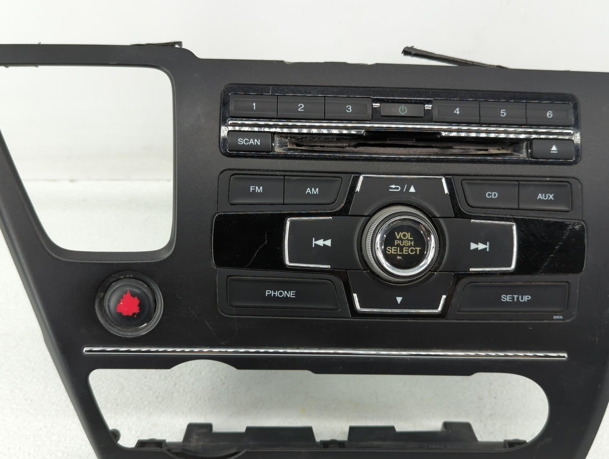 2013-2015 Honda Civic Am Fm Cd Player Radio Receiver 413387 - Oemusedautoparts1.com