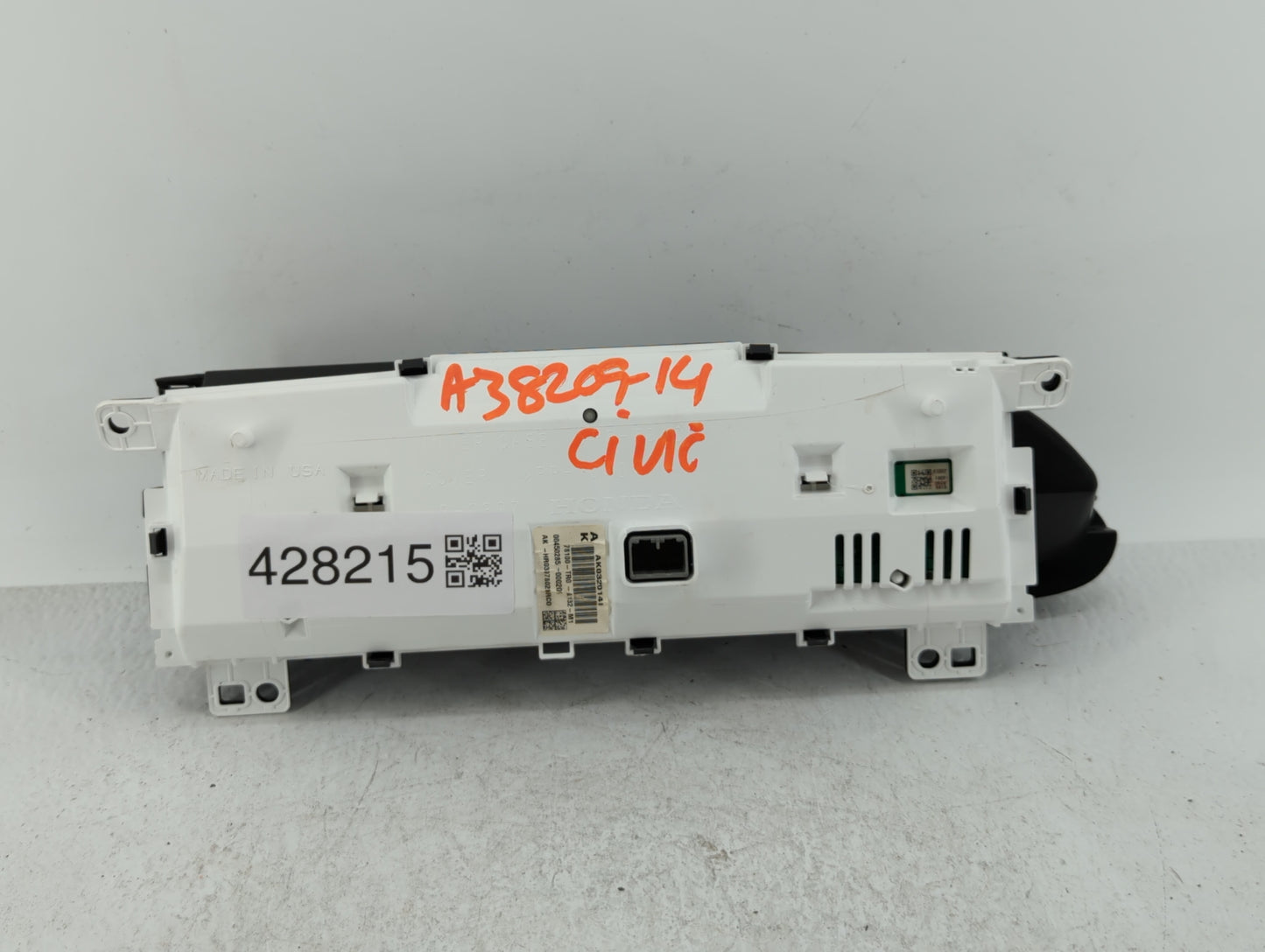 2012-2015 Honda Civic Instrument Cluster Speedometer Gauges P/N:78200-TR0-A413-M1 78100-TR0-A110-M1 Fits Fits 2012 2013 2014