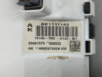 2012-2015 Honda Civic Instrument Cluster Speedometer Gauges P/N:78100-TR0-A132-M1 Fits Fits 2012 2013 2014 2015 OEM Used Aut