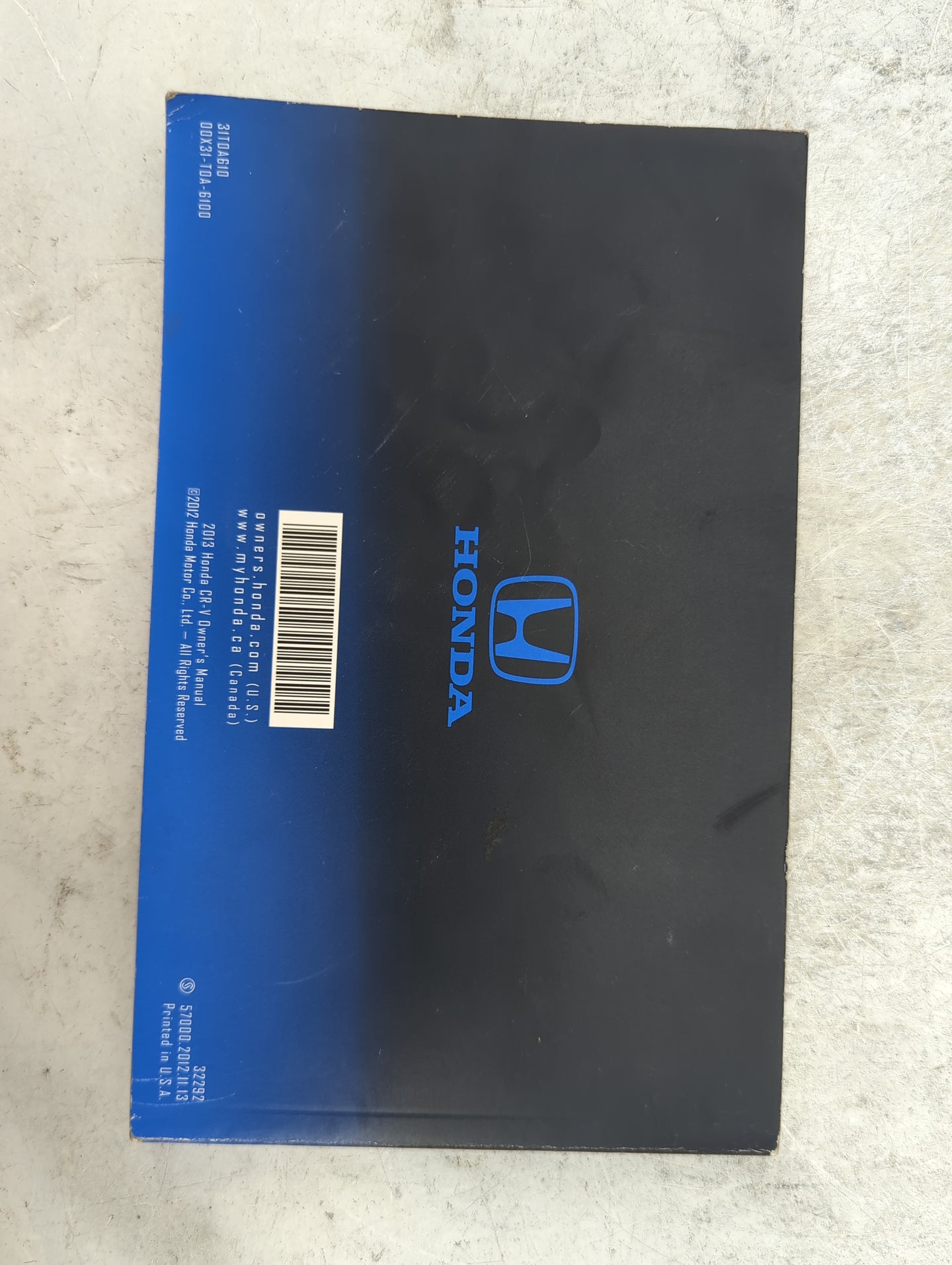 2013 Honda Cr-V Owners Manual Book Guide P/N:31T0A610 00X31-T0A-6100 OEM Used Auto Parts - Oemusedautoparts1.com