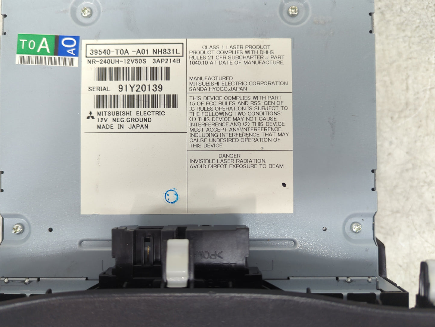 2012-2014 Honda Cr-V Radio AM FM Cd Player Receiver Replacement P/N:39540-T0A-A01 NR-240UH-12V50S Fits Fits 2012 2013 2014 O