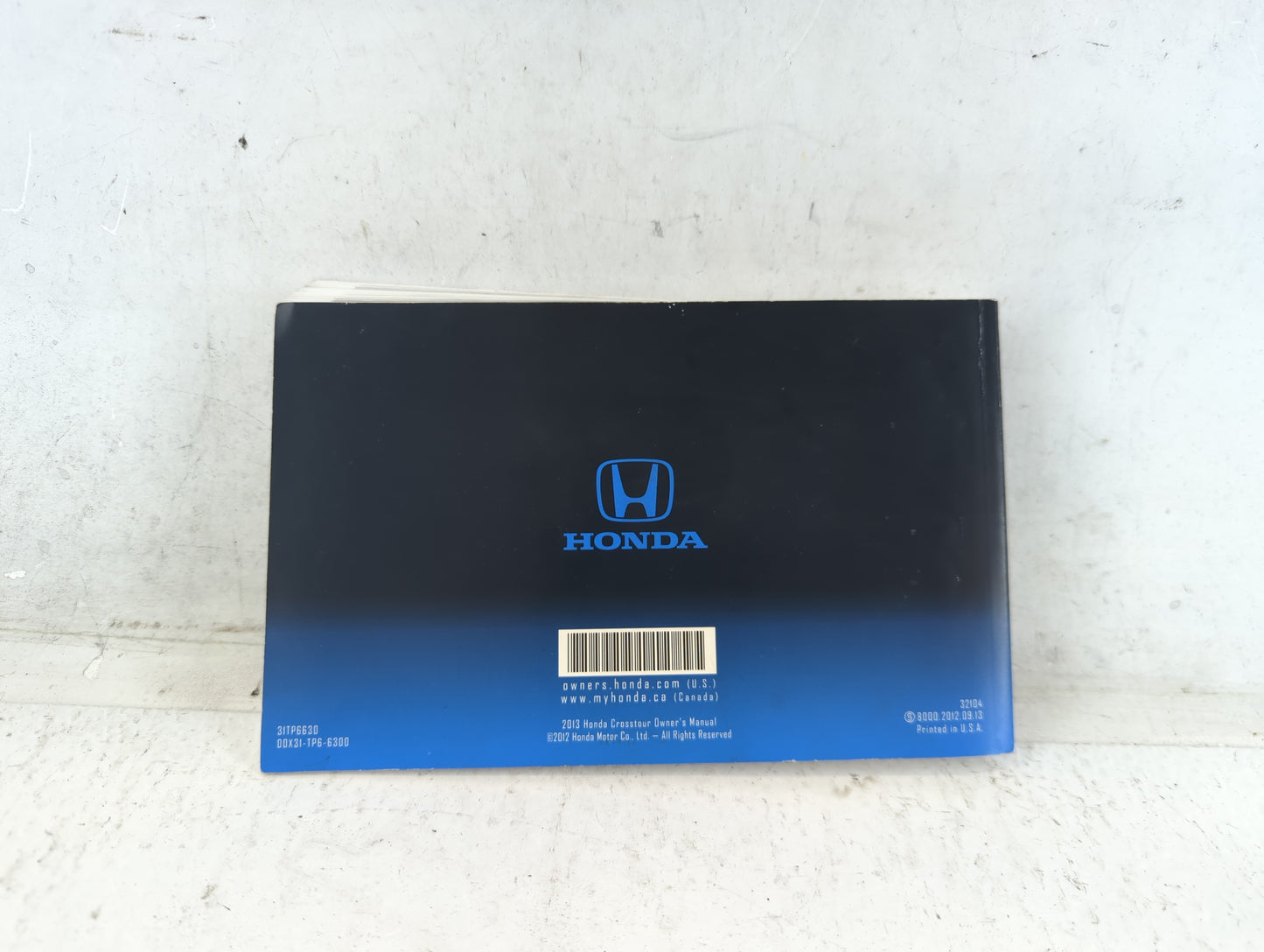 2013 Honda Crosstour Owners Manual Book Guide OEM Used Auto Parts - Oemusedautoparts1.com