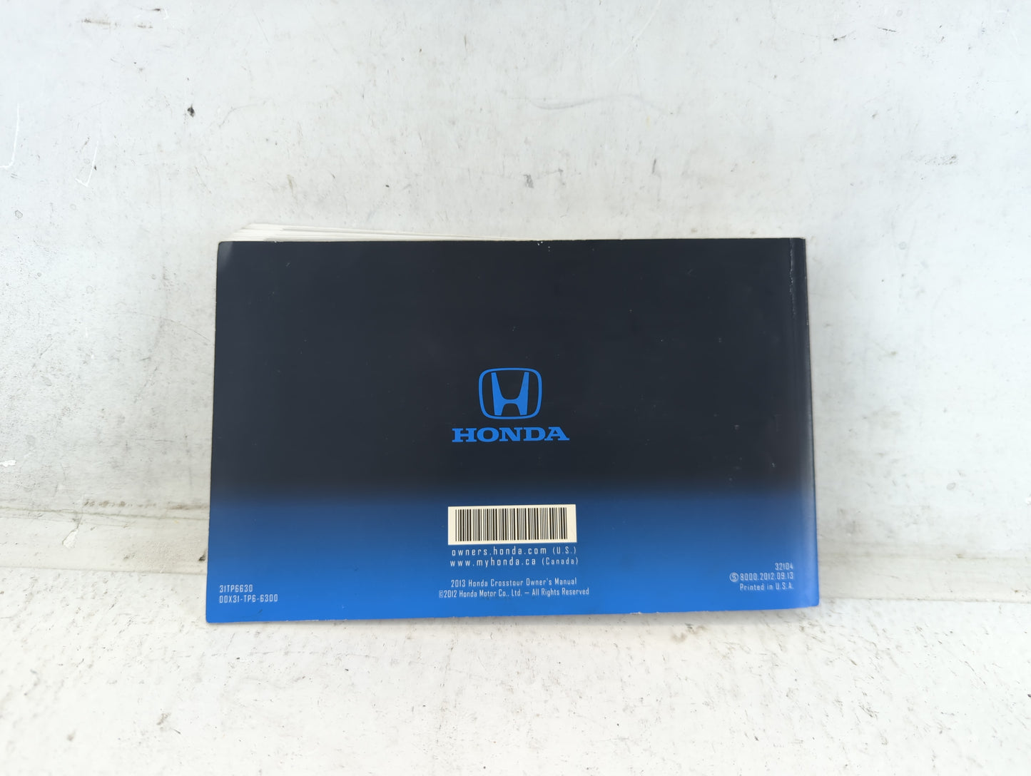 2013 Honda Crosstour Owners Manual Book Guide OEM Used Auto Parts - Oemusedautoparts1.com
