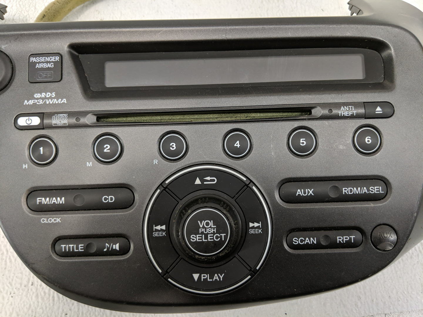 2009-2013 Honda Fit Radio AM FM Cd Player Receiver Replacement Fits Fits 2009 2010 2011 2012 2013 OEM Used Auto Parts - Oemu
