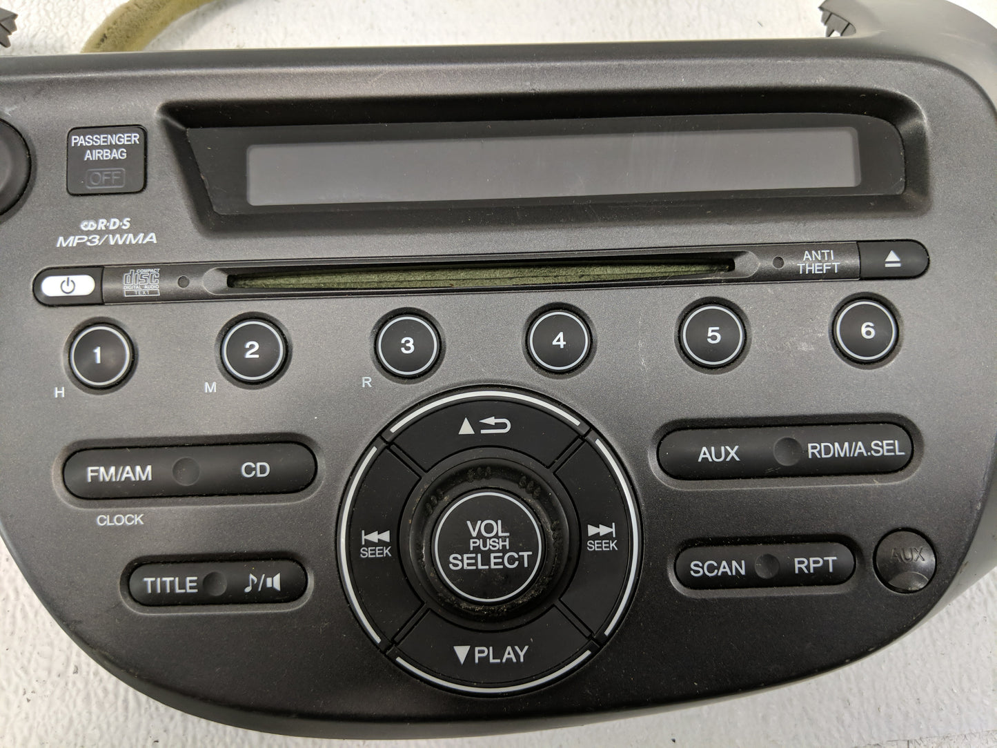 2009-2013 Honda Fit Radio AM FM Cd Player Receiver Replacement Fits Fits 2009 2010 2011 2012 2013 OEM Used Auto Parts - Oemu