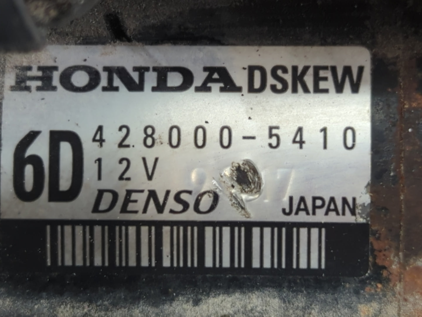 2009-2014 Honda Fit Car Starter Motor Solenoid OEM P/N:428000-5410 Fits Fits 2009 2010 2011 2012 2013 2014 OEM Used Auto Par