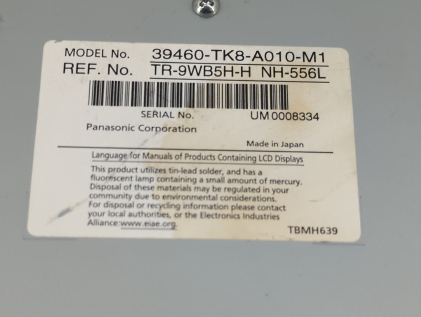 2011-2013 Honda Odyssey Information Display Screen - Oemusedautoparts1.com
