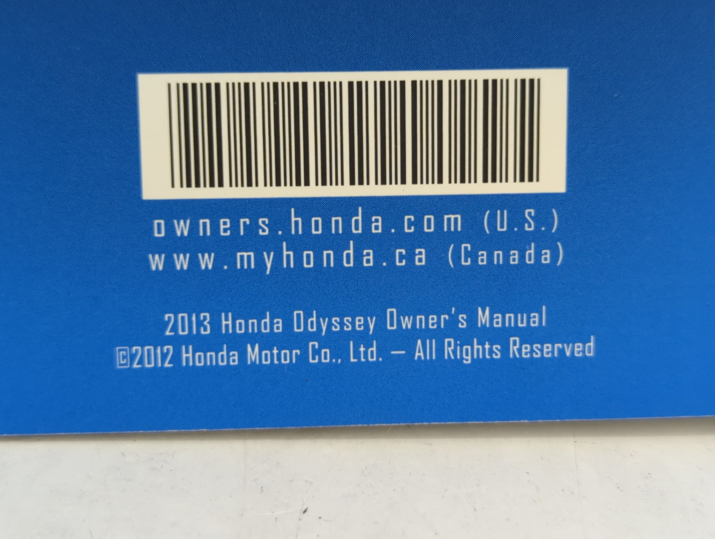 2013 Honda Odyssey Owners Manual Book Guide OEM Used Auto Parts - Oemusedautoparts1.com