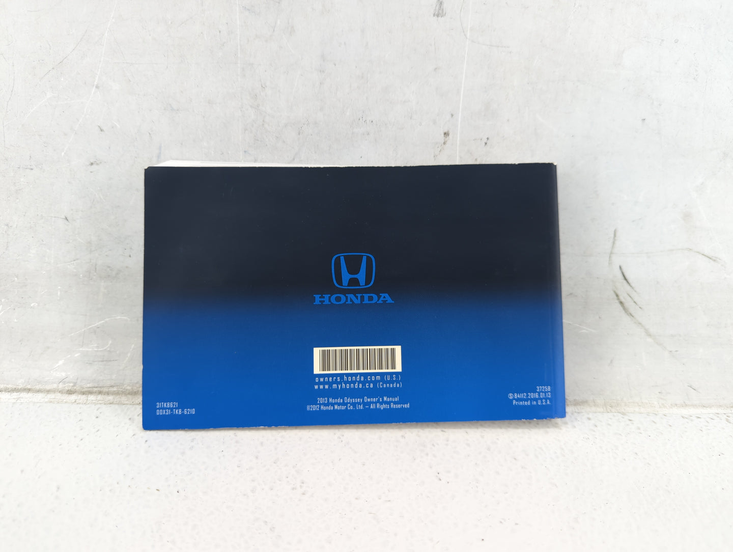 2013 Honda Odyssey Owners Manual Book Guide P/N:00X31-TK8-6210 OEM Used Auto Parts - Oemusedautoparts1.com