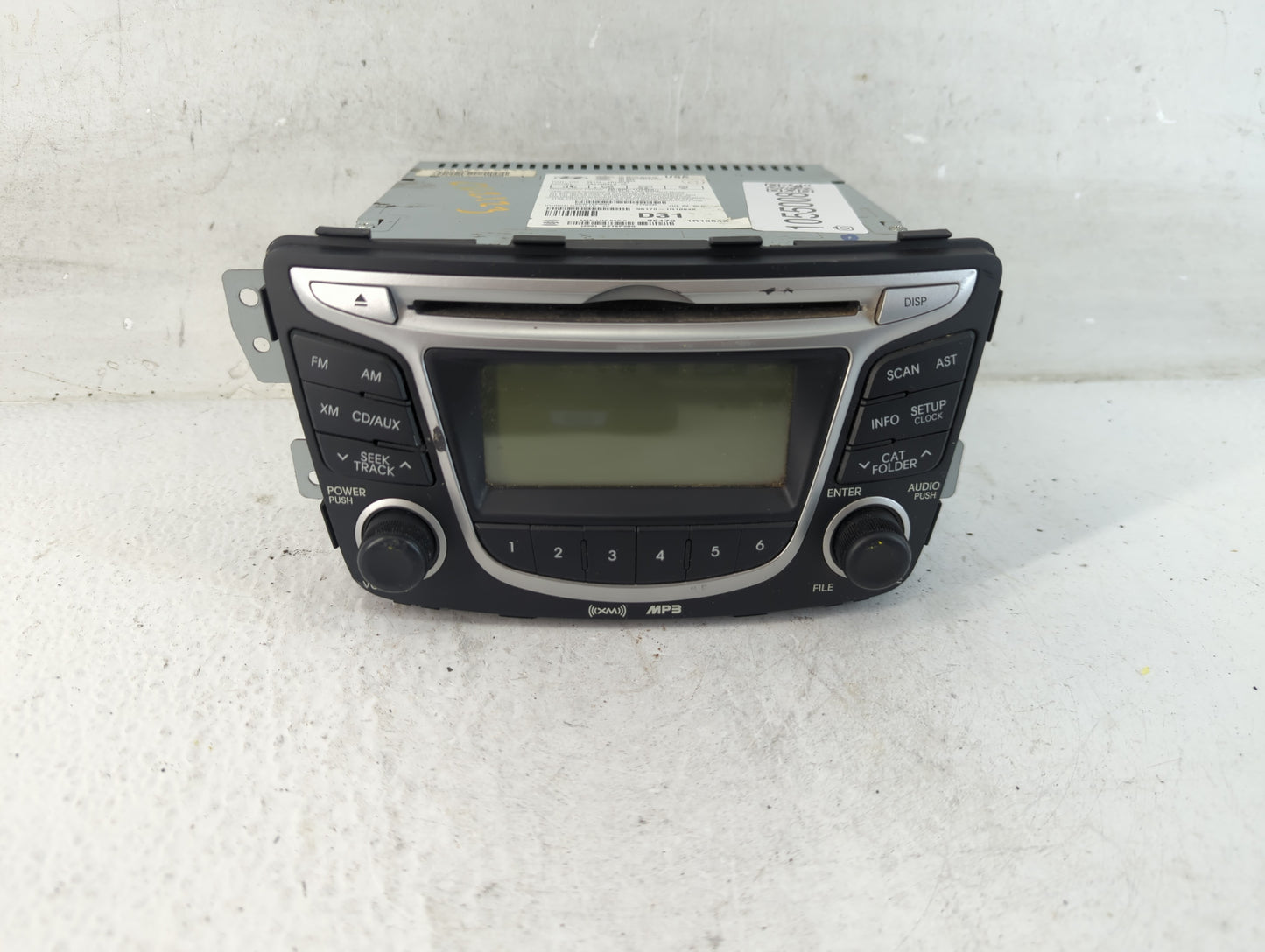 2012-2014 Hyundai Accent Radio AM FM Cd Player Receiver Replacement P/N:961701R1004X Fits Fits 2012 2013 2014 OEM Used Auto 