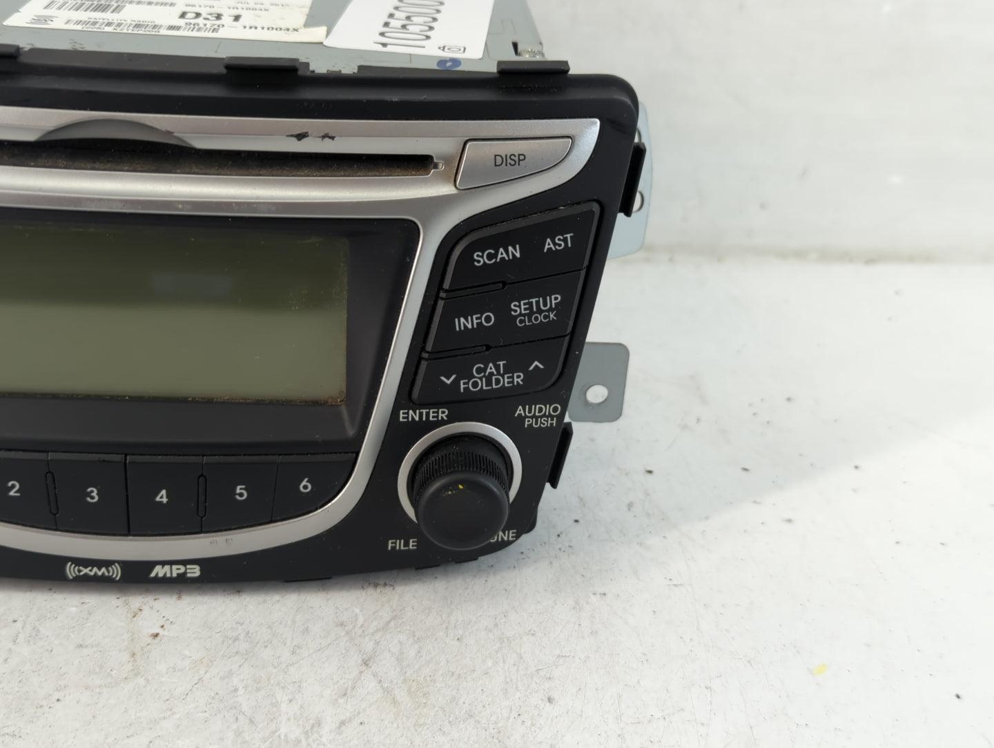 2012-2014 Hyundai Accent Radio AM FM Cd Player Receiver Replacement P/N:961701R1004X Fits Fits 2012 2013 2014 OEM Used Auto 