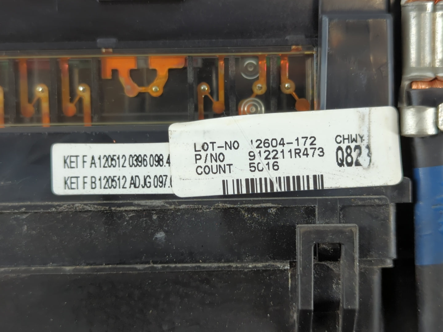 2012-2013 Hyundai Accent Fusebox Fuse Box Panel Relay Module P/N:912211R473 91221-1R713 Fits Fits 2012 2013 OEM Used Auto Pa