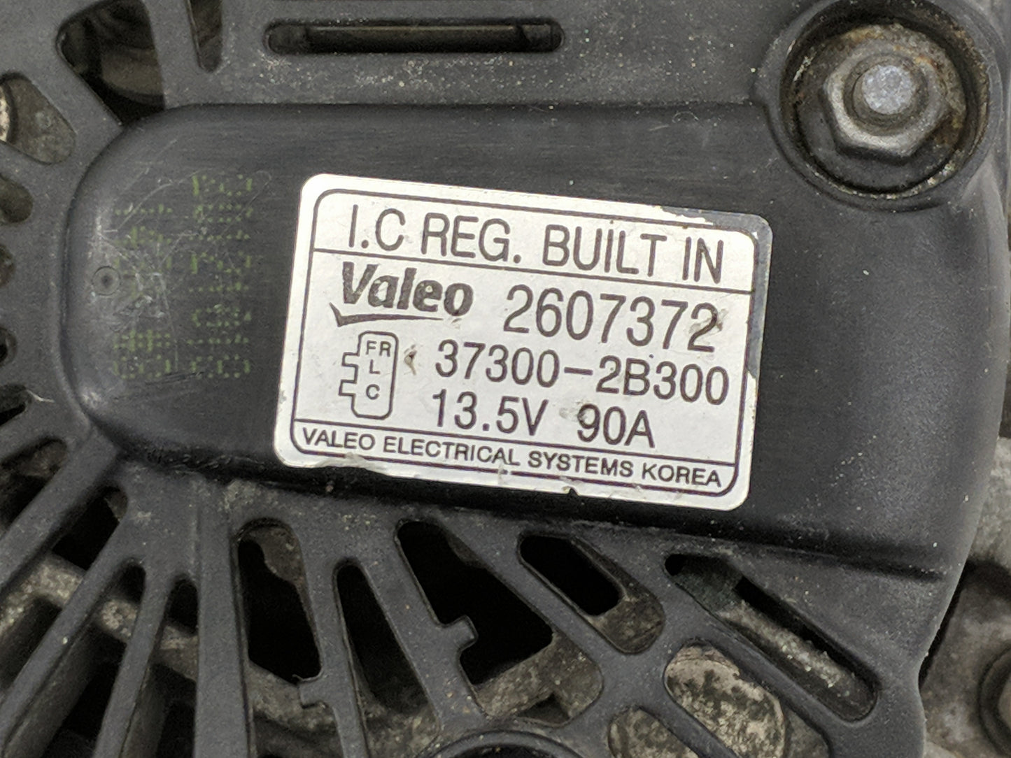 2012-2014 Hyundai Accent Alternator Replacement Generator Charging Assembly Engine OEM P/N:37300-2B300 Fits OEM Used Auto Pa