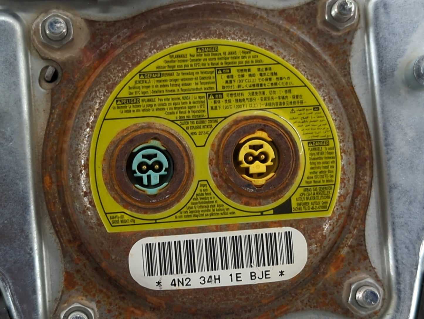 2012-2017 Hyundai Accent Air Bag Driver Left Steering Wheel Mounted 1458661 - Oemusedautoparts1.com