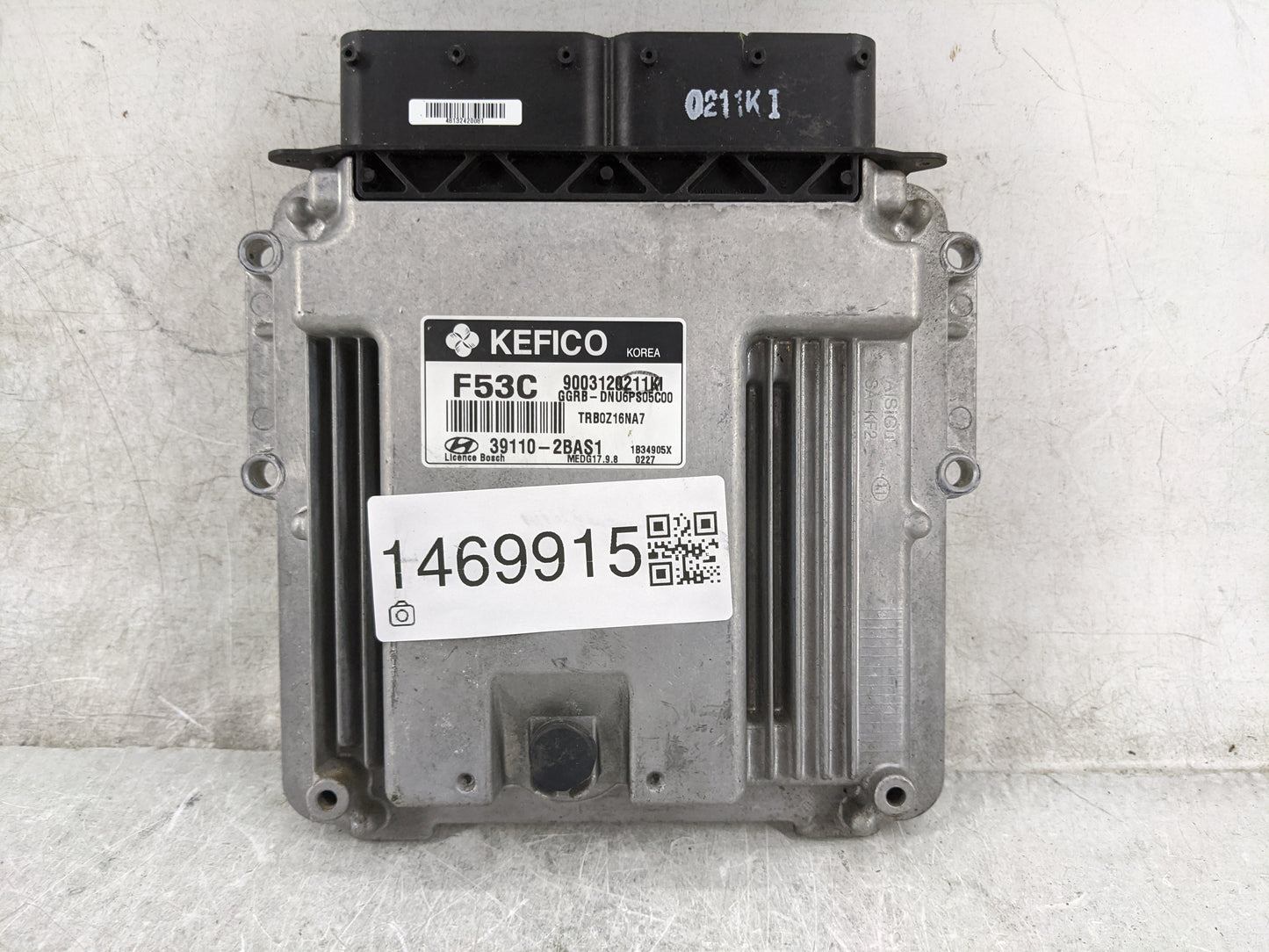 2012-2014 Hyundai Accent PCM Engine Control Computer ECU ECM PCU OEM P/N:39110-2BAS1 Fits Fits 2012 2013 2014 OEM Used Auto 