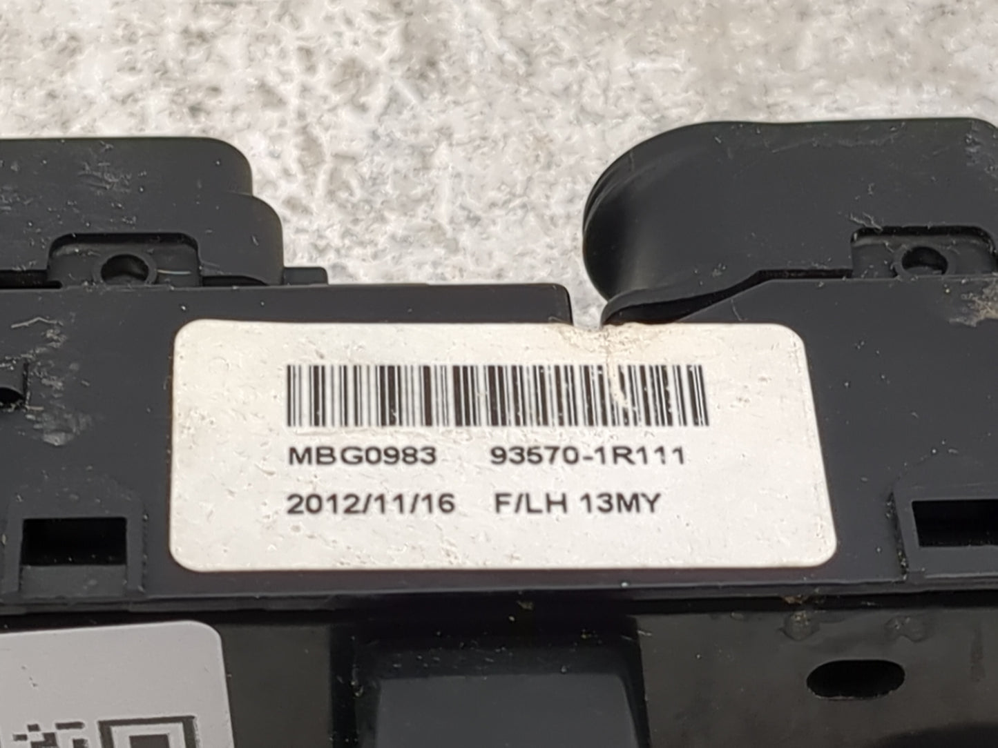 2012-2017 Hyundai Accent Master Power Window Switch Replacement Driver Side Left P/N:MBG0983 93570-1R111 Fits OEM Used Auto 