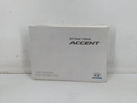 2013 Hyundai Accent Owners Manual Book Guide P/N:D1RO-EU35H OEM Used Auto Parts - Oemusedautoparts1.com