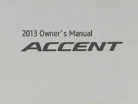 2013 Hyundai Accent Owners Manual Book Guide P/N:D1RO-EU35H OEM Used Auto Parts - Oemusedautoparts1.com