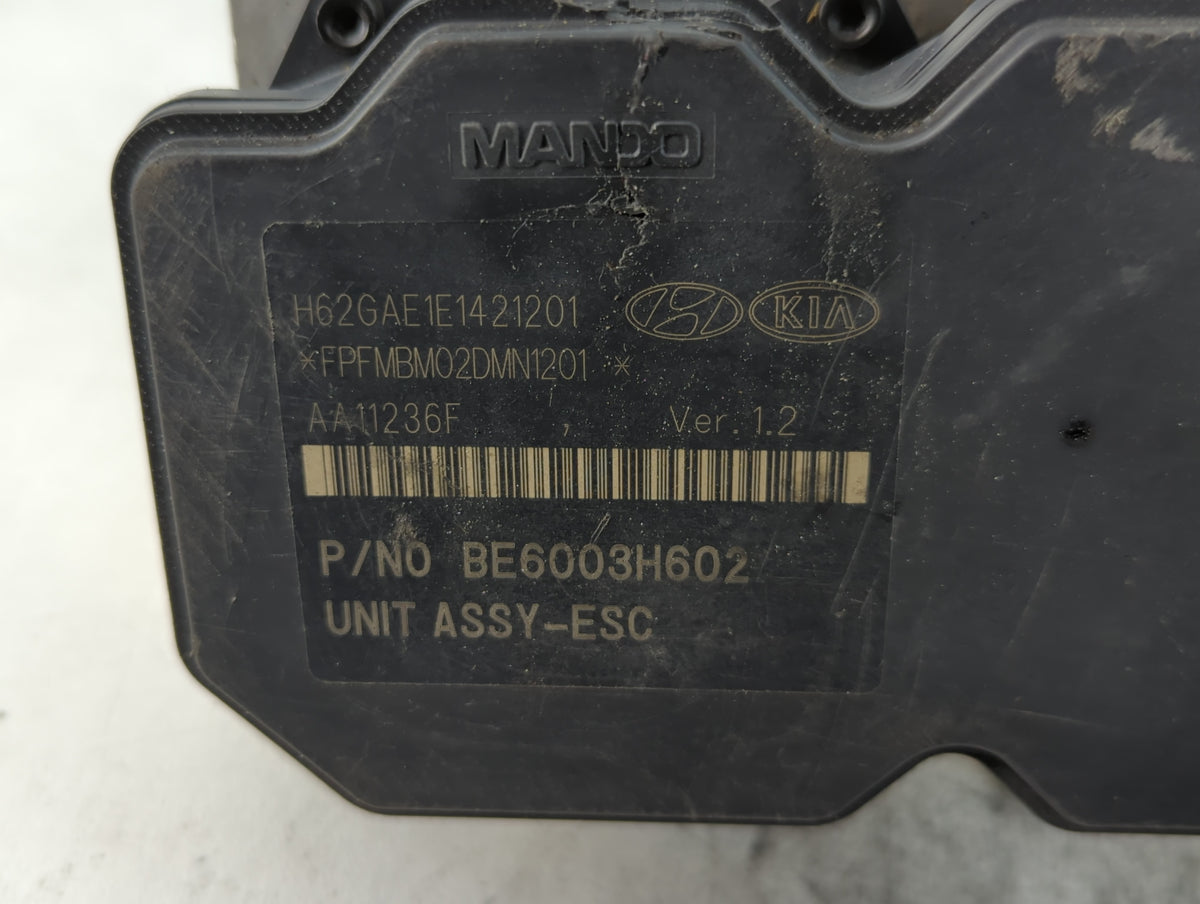 2012-2013 Hyundai Accent Anti-Lock Brake ABS Pump Module Actuator OEM P/N:BE6003H602 Fits Fits 2012 2013 OEM Used Auto Parts