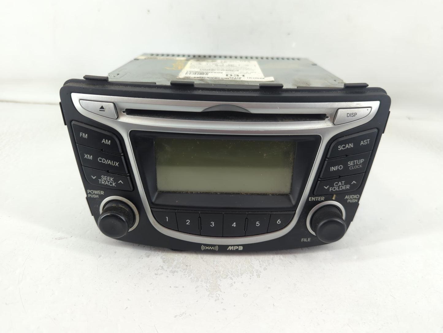 2012-2014 Hyundai Accent Radio AM FM Cd Player Receiver Replacement P/N:96170-1R1004X Fits Fits 2012 2013 2014 OEM Used Auto