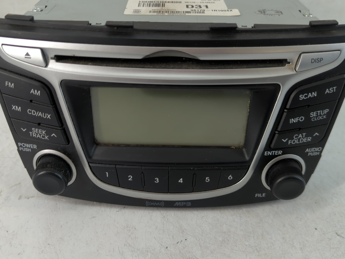 2012-2014 Hyundai Accent Radio AM FM Cd Player Receiver Replacement P/N:96170-1R1004X Fits Fits 2012 2013 2014 OEM Used Auto
