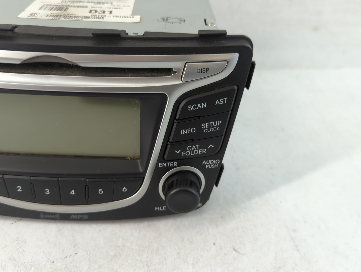 2012-2014 Hyundai Accent Radio AM FM Cd Player Receiver Replacement P/N:96170-1R1004X Fits Fits 2012 2013 2014 OEM Used Auto